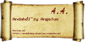 Andaházy Angelus névjegykártya